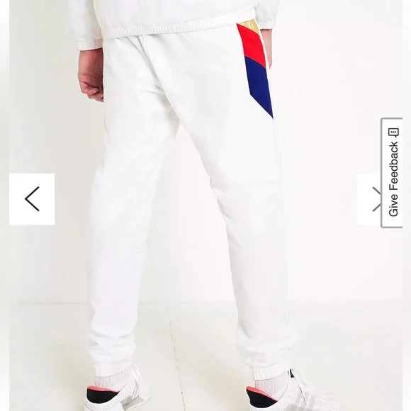 Adidas Originals Vintage Inspired White Track Pants Small